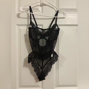 Victoria's Secret Black Lace Lingerie/Bodysuit